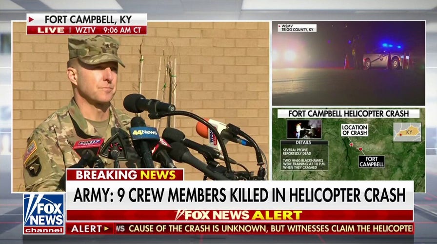 9 Army service members killed in helicopter crash