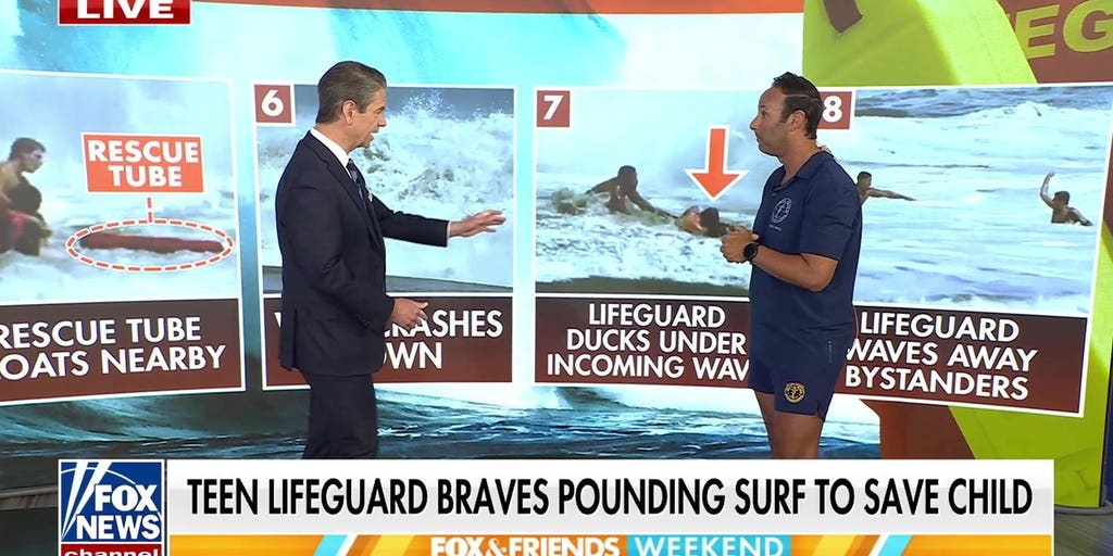 Lifeguard breaks down teen's heroic child rescue frame-by-frame