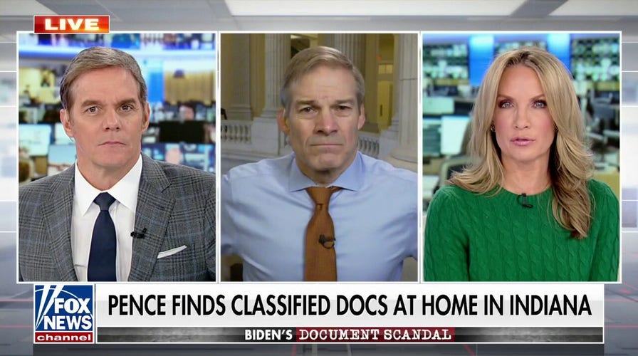 Rep. Jim Jordan stresses 'equal treatment under the law' over Pence's classified doc discovery