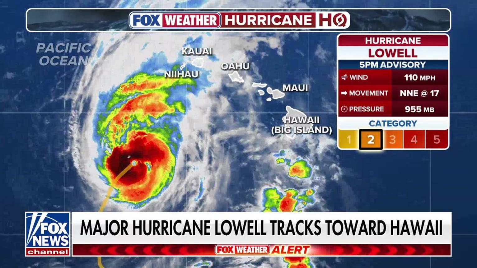 Hawaii declares state of emergency as Hurricane Lowell tracks toward islands