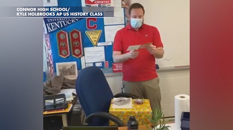 High school class surprises teacher with his first pair of Air Jordans