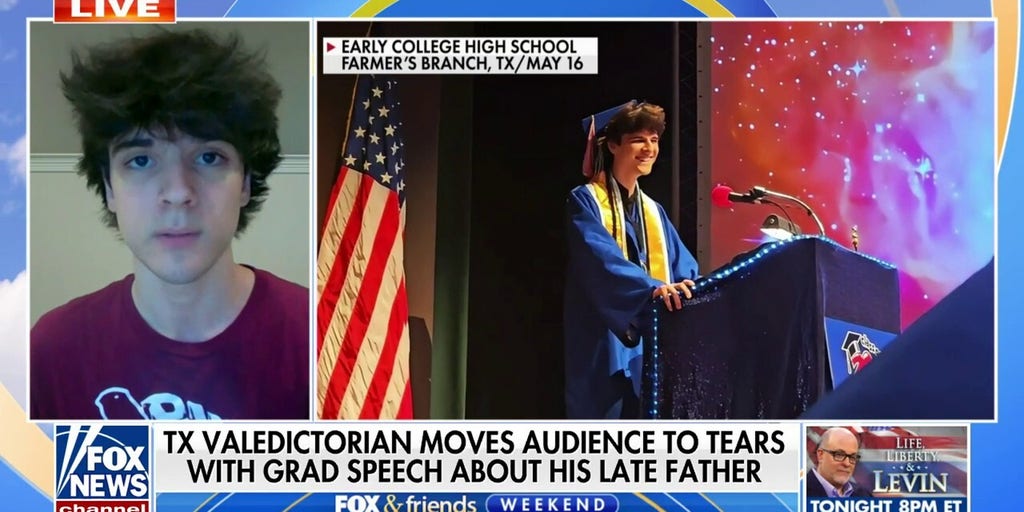 High school graduate pays tribute to late father with speech: ‘I didn’t know if I had the strength’