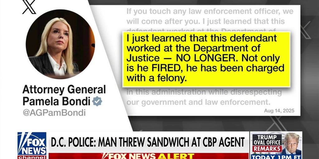 Justice Department fires employee for throwing sandwich at DC officer