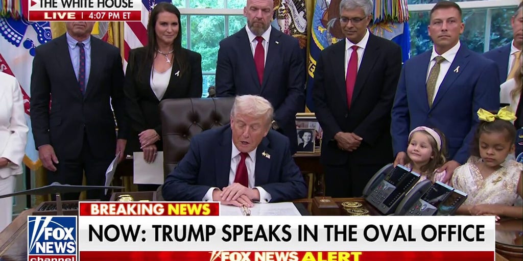 Trump addresses pediatric cancer treatment advancements in executive order signing