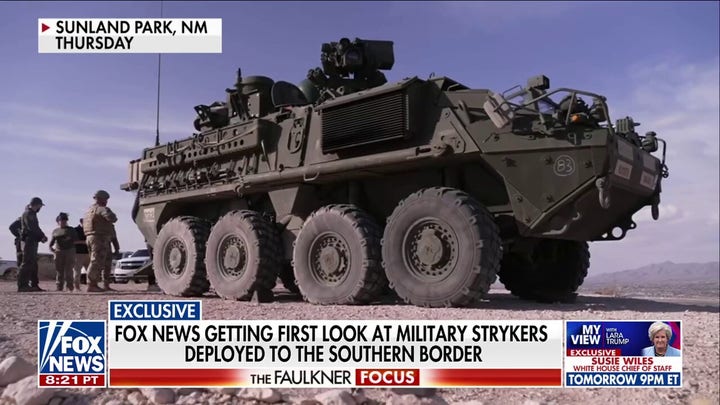 Fox News gets exclusive first look inside military ‘strykers’ at US southern border