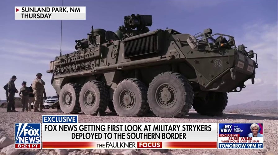 Fox News gets exclusive first look inside military ‘strykers’ at US southern border