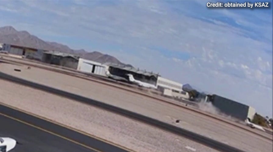 Dramatic video shows jet owned by Mötley Crües Vince Neil plow into parked plane