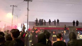 Video shows latest Los Angeles street takeover as mob wreaks havoc, vandalizes occupied city bus