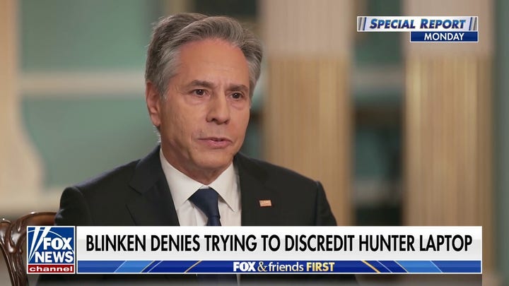 Blinken denies trying to discredit Hunter Biden's laptop