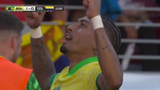 Raphinha's free kick finds the net as Brazil takes a 1-0 lead over Colombia | 2024 Copa América  - Fox News