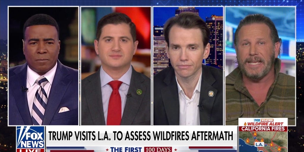 Trump surveys California wildfire damage