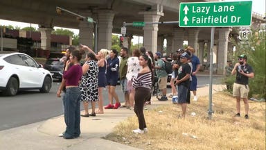Angry crowd gathers at scene of Texas ICE shooting