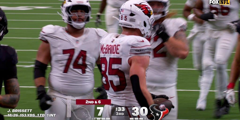 Jacoby Brissett finds Trey McBride for 20-yard TD, shrinking Cardinals' deficit against Texans | NFL Highlights