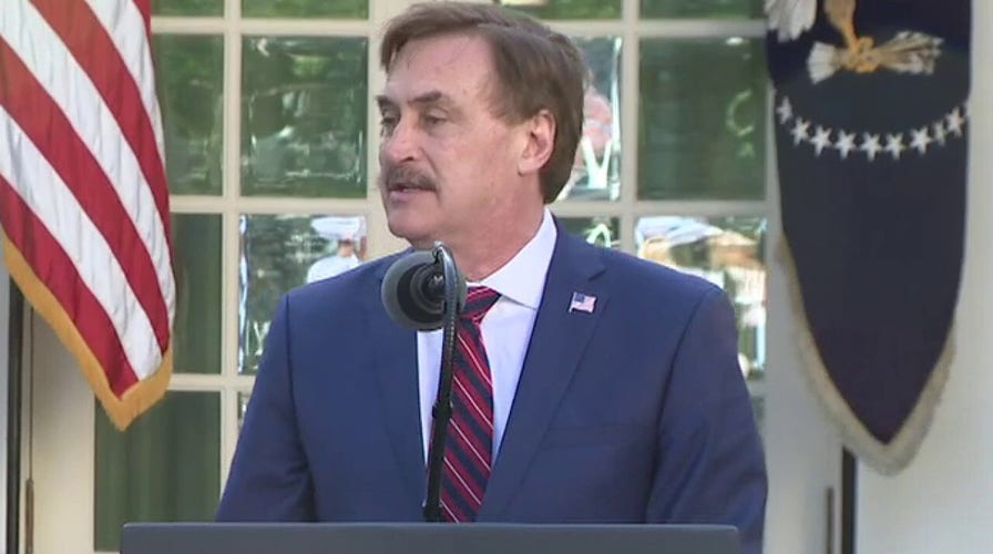 MyPillow's Mike Lindell praises President Trump's leadership, encourages Americans to read their Bibles