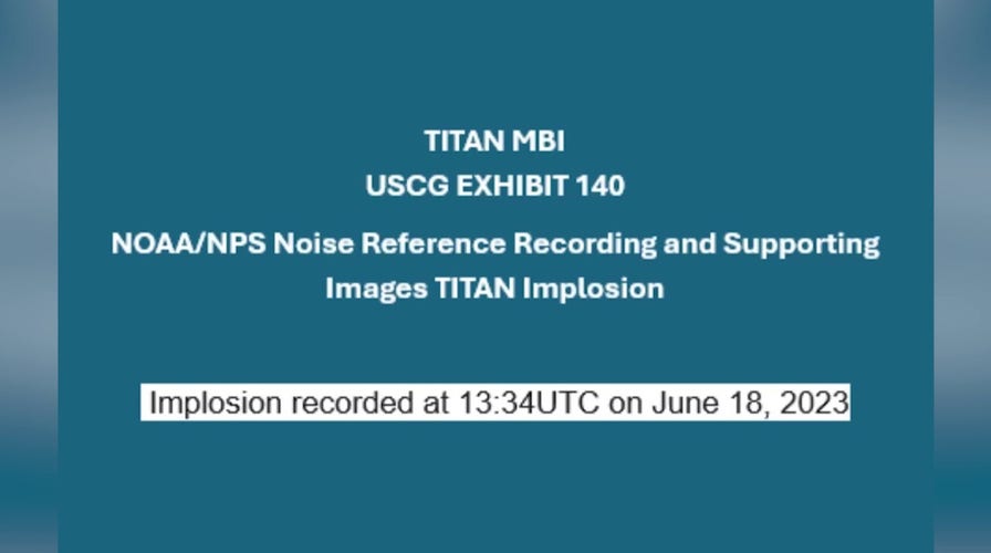 NOAA releases sounds of Titan submersible implosion