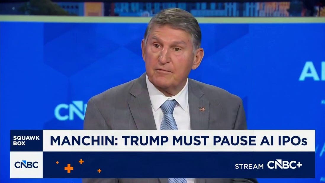 Joe Manchin urges Trump to pause AI IPOs to ‘save humanity’