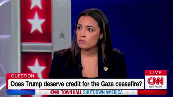 AOC y Sanders a dar crédito a Trump por el acuerdo de alto el fuego en Gaza.