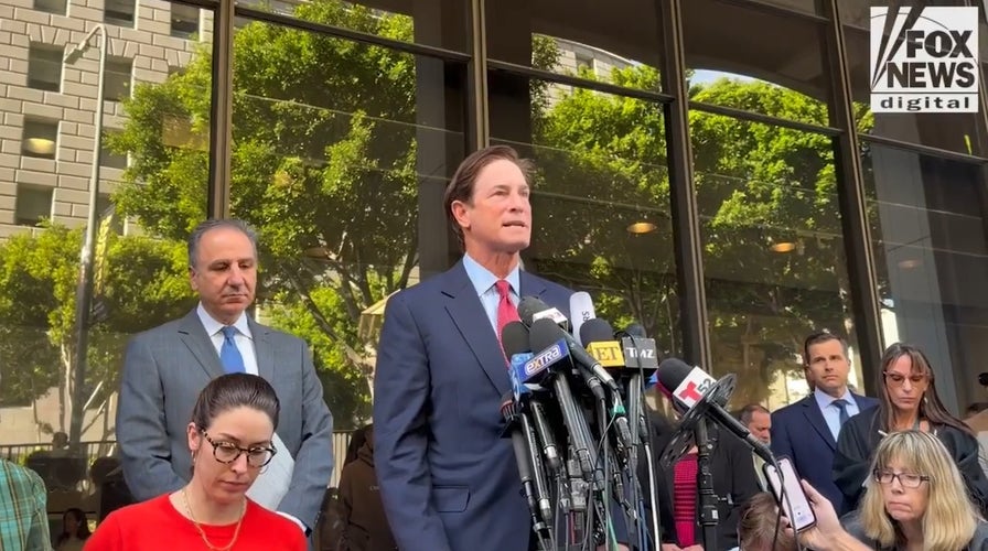 District Attorney speaks outside courthouse after Nick Reiner pleaded not guilty to parents’ murders