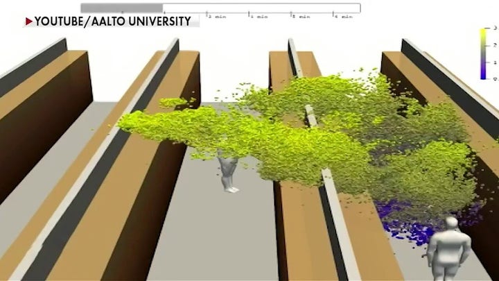 Simulation shows how quickly a cough can spread in the air