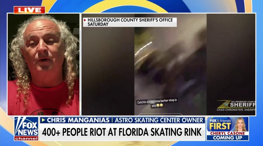 Shocking video shows hundreds riot at Florida skating rink 