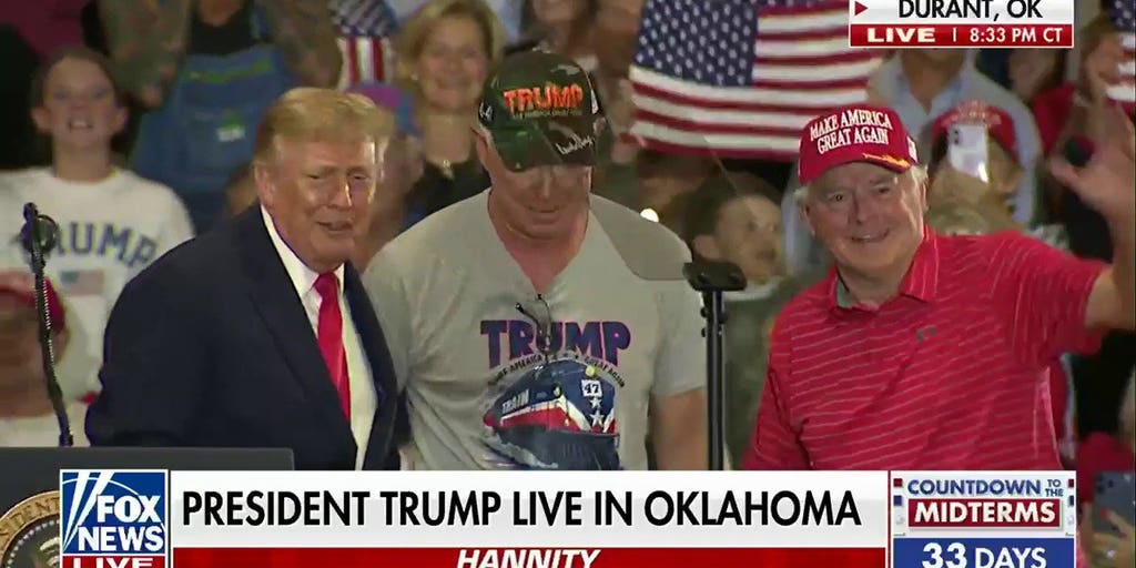 ‘Honor of a lifetime’: Supporters join President Trump on stage at Oklahoma rally