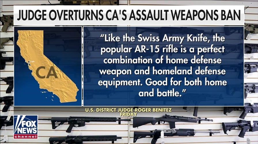 Judge overturns California's assault weapons ban 