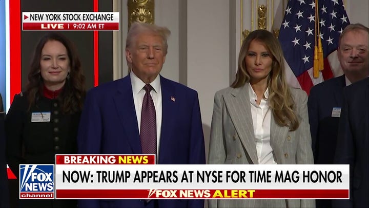 Trump speaks on being named Time Person of the Year from the New York Stock Exchange