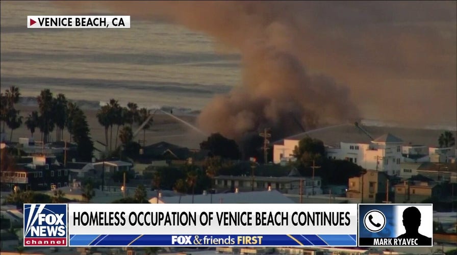 Venice Beach residents threaten to sue over homeless encampments, fire safety issues