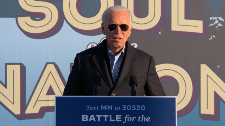 Joe Biden appears to call pro-Trump protesters 'ugly' at Minnesota rally