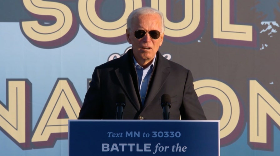 Joe Biden appears to call pro-Trump protesters 'ugly' at Minnesota rally