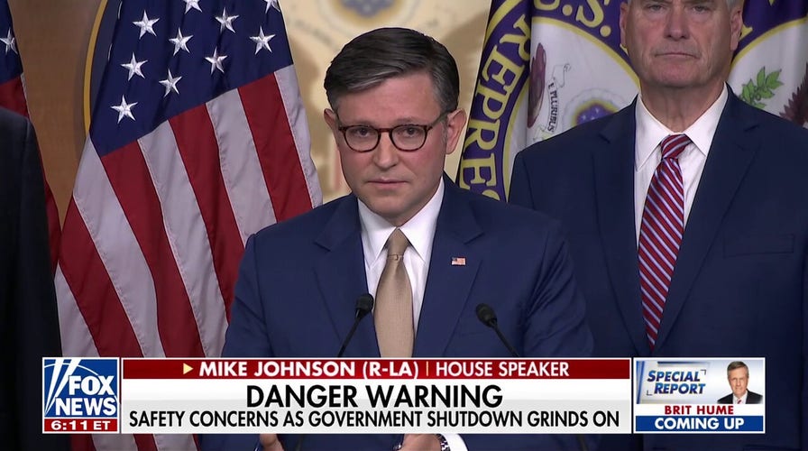 Speaker Johnson shares safety concerns as government shutdown drags on