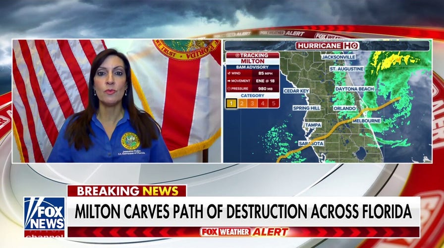 El huracán Milton fue muy potente, según el vicegobernador Florida