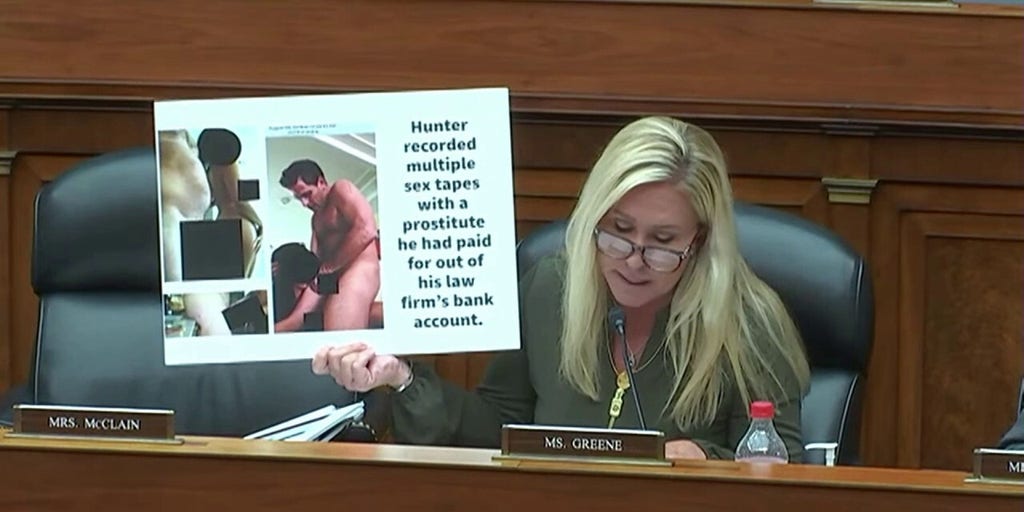 Marjorie Taylor Greene Holds Up Censored Photo Of Hunter Biden And A Prostitute Fox News Video 2880