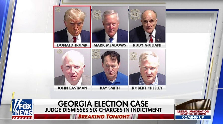  Judge dismisses six charges in the Trump Georgia election case