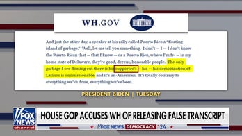 'False official record': White House under fire for 'garbage' transcript 