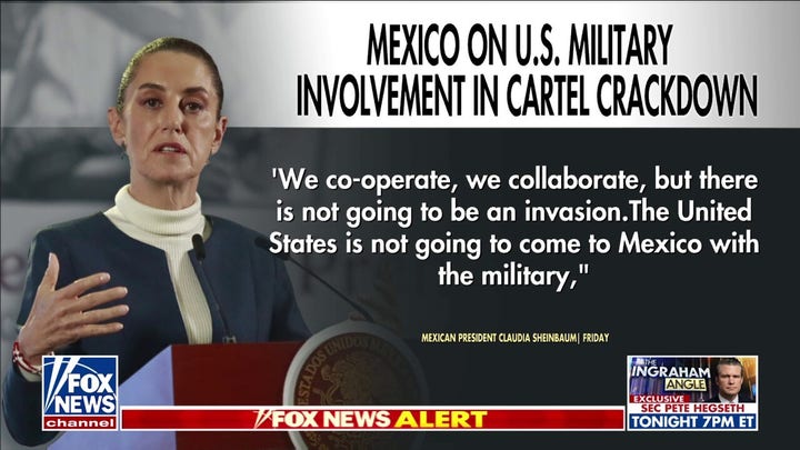 Mexico responds to Trump's alleged approval of military force against cartels: No 'invasion'