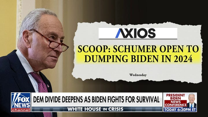 Schumer signals he's open to ditching Biden: Report