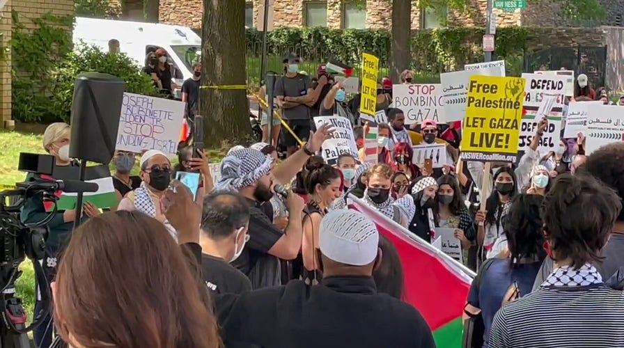 Anti-Israel Protest Erupts At Israeli Embassy In DC | Fox News