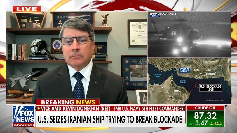 Vice Admiral Kevin Donegan on US-Iran 'tug of war' in Strait of Hormuz