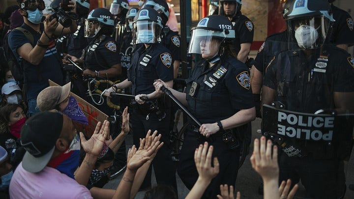 Peaceful protests turn violent in New York City