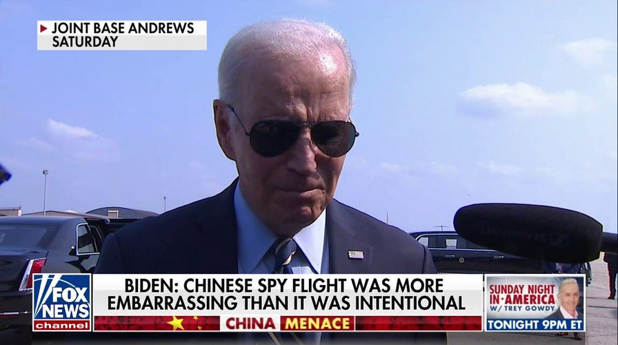 Biden downplays Chinese spy flight: More embarrassing than intentional