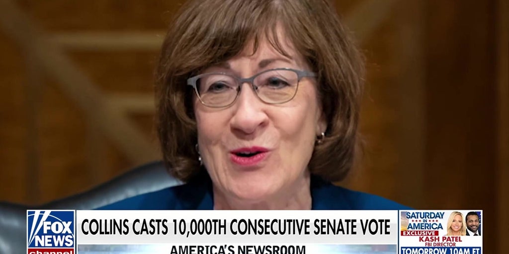 Sen. Susan Collins casts 10,000th consecutive Senate vote