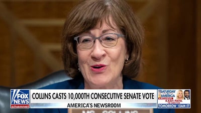 Sen. Susan Collins casts 10,000th consecutive Senate vote