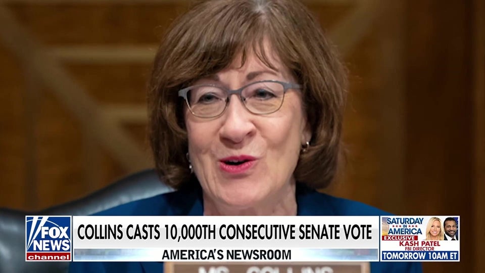 Sen. Susan Collins casts 10,000th consecutive Senate vote