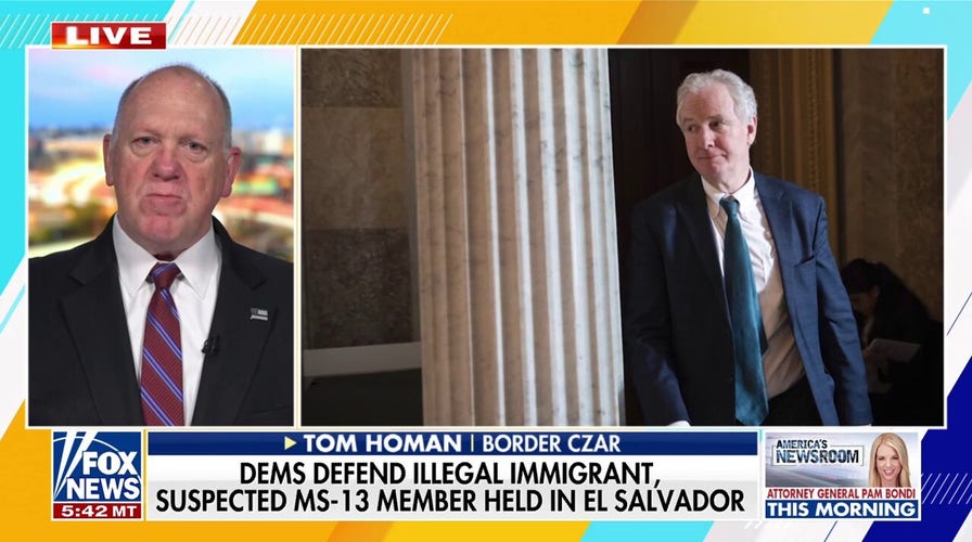 Tom Homan rips Democrats seeking to aid deported MS-13 suspect: 'Disgusting'