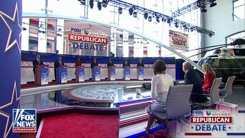 GOP presidential candidates take the stage at the Reagan Library
