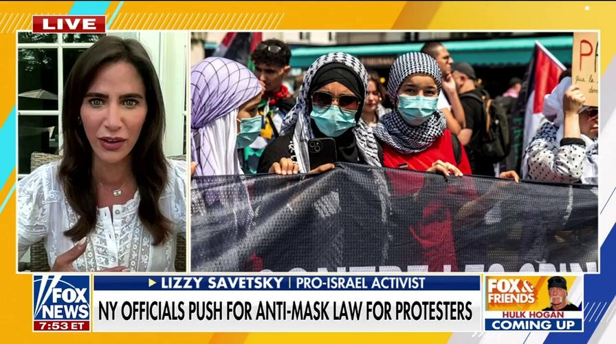 NY considers mask ban as activist slams anti-Israel protesters for ‘hiding’ behind their hate