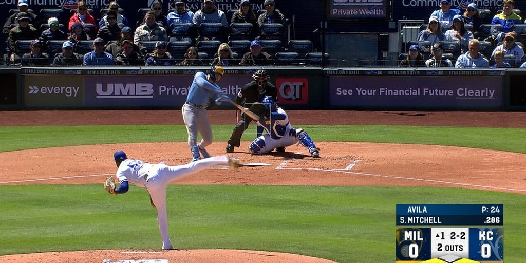 Garrett Mitchell hits two-run double to give Brewers early lead over Royals