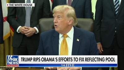 'The Five' on media reaction to vandalism to Trump's renovation of Lincoln Memorial Reflecting Pool