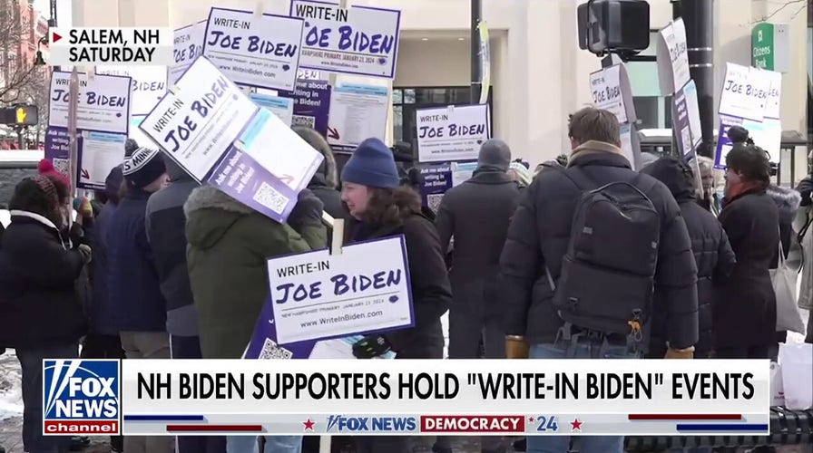 Biden leading NH Democrat primary despite not being on ballot